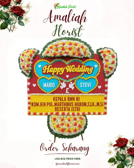 Papan Bunga Pernikahan Sei Balai